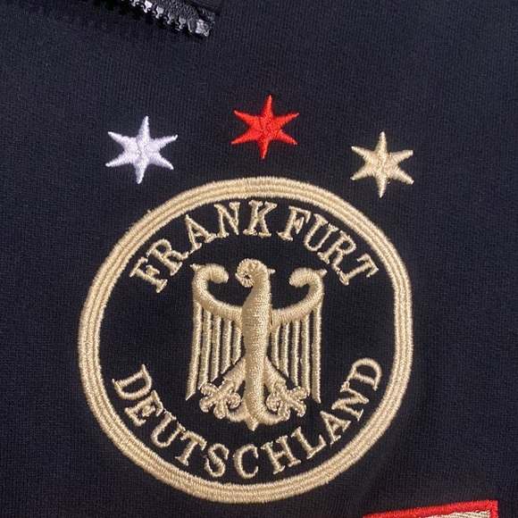 Frank Furt Deutschmark RMT Germany Embroidered Zip Up Sweatshirt-Size Small - Picture 6 of 12